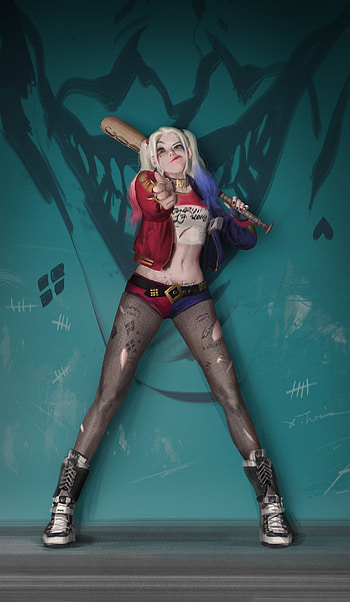 HARLEY QUINN CARTOON, Beaury, Hero HD phone wallpaper