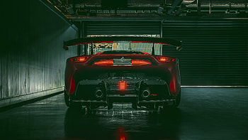 Rear-view, Ferrari P80C, 2019 HD wallpaper