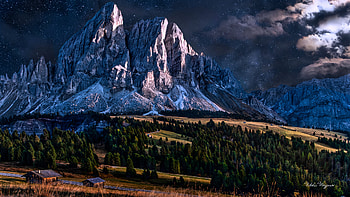 Night Mountain, sky, Nature, Night, Mountain HD wallpaper
