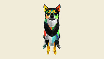 Geometric animal illustration, Artistic animal concept, Vibrant animal , Creative animal representation HD wallpaper