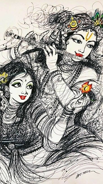 Krishna , radha preet HD phone wallpaper