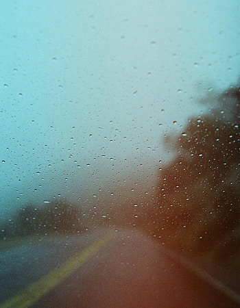 Drops, Macro, Road, Blur, Smooth, Glass HD phone wallpaper
