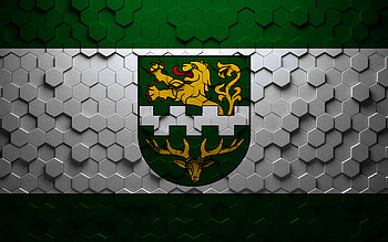 Flag of Bergisch Gladbach, honeycomb art, Bergisch Gladbach hexagons flag, Bergisch Gladbach, 3d hexagons art, Bergisch Gladbach flag HD wallpaper