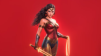 Wonder Woman Red And Reckless, wonder-woman, superheroes, artwork, digital-art, artstation, ai, deviantart HD wallpaper