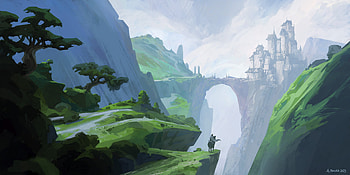 Reaching it's destination., fantasy, castle HD wallpaper