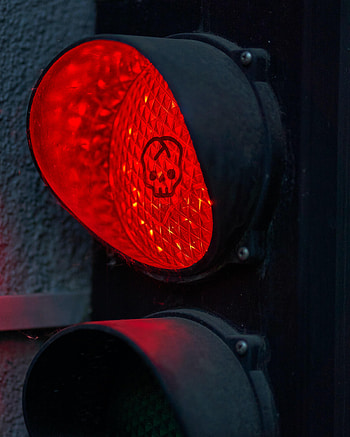 Miscellanea, Miscellaneous, Backlight, Illumination, Traffic Light, Skull HD phone wallpaper