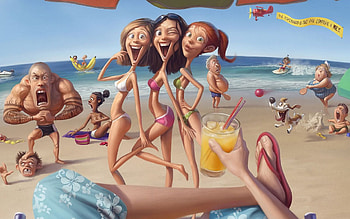 People, Beach HD wallpaper
