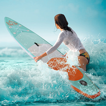 Homcom paddle board, Girl Surfing HD phone wallpaper