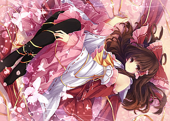 Reimu, cute, long hair, dress, butterfly, wing, female, bow, sexy, wings, hakurei reimu, hot, girl, brown eye, anime girl, anime, brown hair, touhou HD wallpaper