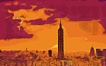 Taipei 101, , vector art, Taipei 101 drawing, creative art, Taipei 101 art, vector drawing, abstract city, Taipei drawing, Taipei abstract cityscape, Taiwan HD wallpaper