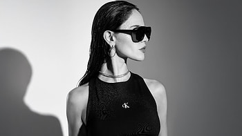 Eiza Gonzalez 2024 , eiza-gonzalez, music, celebrities, actress, monochrome, black-and-white HD wallpaper