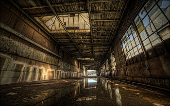 abandoned decaying factory r, factory, abandoned, decaying, windows, r HD wallpaper