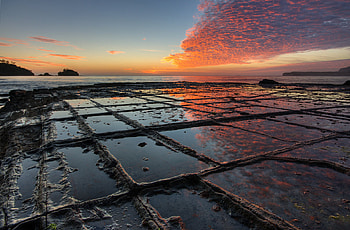 Landscape, Sunset, Sea HD wallpaper