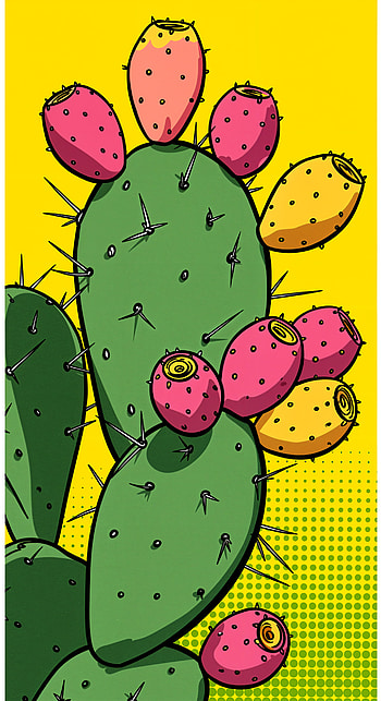 Prickly Pear Paradise: Vibrant for Your , cactus, fruit, colorful HD phone wallpaper
