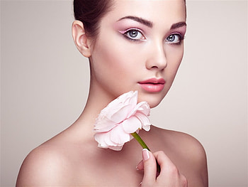 Pretty woman, Model, graph, Flower, Pretty HD wallpaper