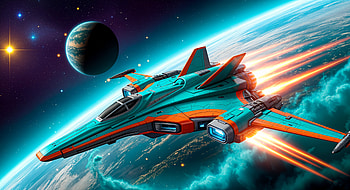 HyperDrive : Neon Starship — Space Travel, space travel, spaceship, planet HD wallpaper