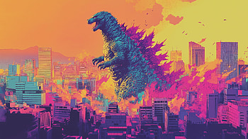 Epic Godzilla : A Vibrant Artistic Tribute, movie, Godzilla, artistic HD wallpaper