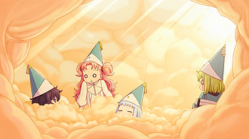 Witch Hat Atelier - Coco the witch, Arklaum, Richeh, Tetea in the clouds, Cute, Coco (Witch Hat Atelier), Fantasy Anime HD wallpaper