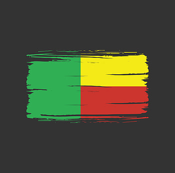 Benin, National flag art, Brush stroke design, Cultural symbol HD wallpaper