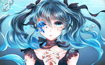 water miku, girl, vocaloid, anime HD wallpaper