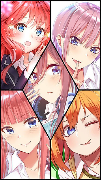 Nakano sisters, The Quintessential Quinteplets, waifu, girls HD phone wallpaper