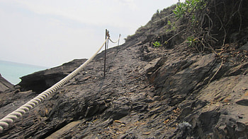Mountain climbing, Coastline, climbing, rope, Mountain HD wallpaper