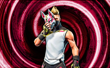 Drift, purple grunge background, Fortnite, vortex, Fortnite characters, Drift Skin, Fortnite Battle Royale, Drift Fortnite HD wallpaper