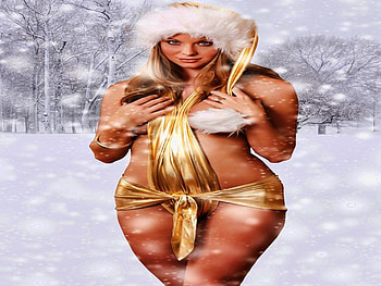 SEXY WOMAN IN WINTER, winter, sexy, white, frezee, dress, woman HD wallpaper