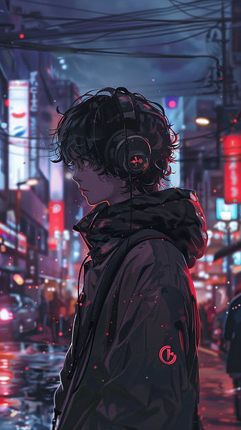 Night Beats, cool anime, aesthetic anime, aesthetic HD phone wallpaper