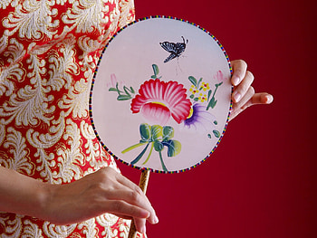 Patterns, Hand, Miscellanea, Miscellaneous, Girl, Kimono, China, Fan HD wallpaper