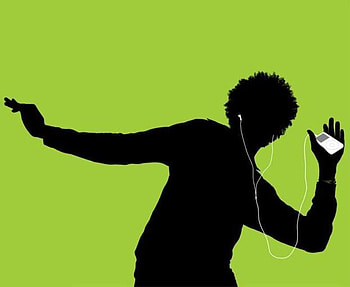 Ipod, shadow, music, dance, vector, adbstract HD wallpaper