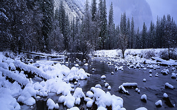 Landscape, Winter, Rivers HD wallpaper