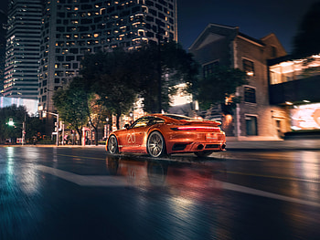 Porsche In Night , porsche, cars, behance, 2022-cars HD wallpaper