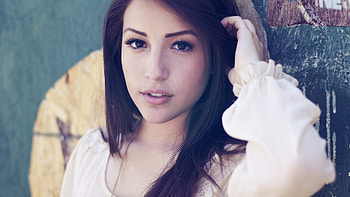 * Brunette *, eyes, face, stare, girl, lovely HD wallpaper