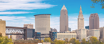 Cleveland skyline, Community police commission, Contributing to the city, Cleveland pride HD wallpaper