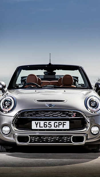 Mini Cooper S Cabrio, Cabriolet silver cars HD phone wallpaper