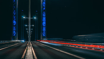 Highway at night, Highway HD wallpaper