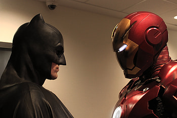 Iron Man And Batman , iron-man, batman, cosplay, superheroes, deviantart, artwork, artist HD wallpaper