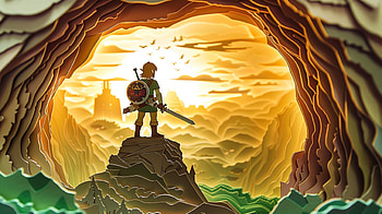 Hero of Hyrule - Link's Silhouette, The Legend of Zelda, Link, video game, adventure, landscape HD wallpaper