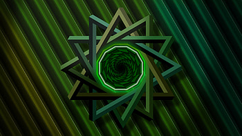 Green Geometric Star Portal With Neon Vortex Core, green, geometric, star, neon, core, artist, artwork, art, digital-art, ai, abstract, deviantart HD wallpaper