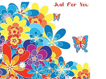 Just For You, butterflies, flowers HD wallpaper