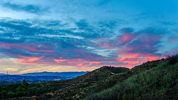 Nature, Sunset, Grass, Sky, Vertex, Top, Hill HD wallpaper
