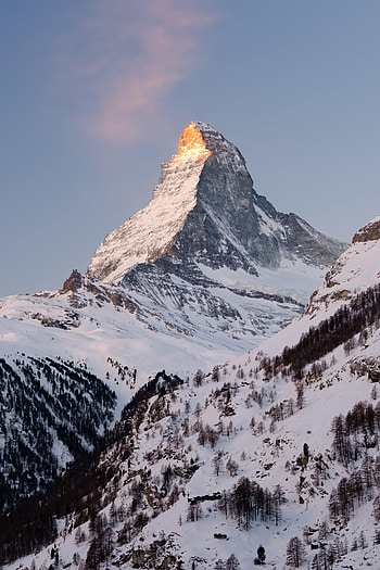 Nature, Mountains, Snow, Rock, Vertex, Top, Snow Covered, Snowbound, Slope HD phone wallpaper