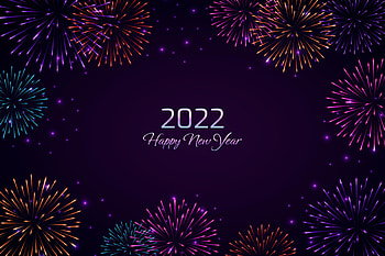 :), fireworks, blue, purple, pink, 2022, card, new year HD wallpaper