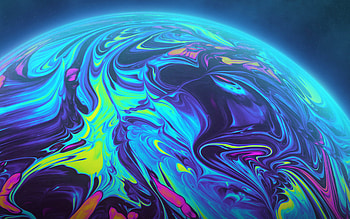 abstract planet, , colorful sphere, liquid art, colorful planet, abstract galaxy, creative HD wallpaper
