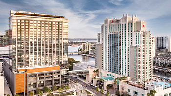 Downtown Tampa hotels, Marriott Water Street, Tampa collection, Urban accommodations HD wallpaper