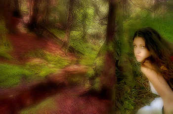 Forest Nymph, landscape, nymph, fantasy HD wallpaper