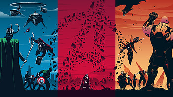 Avengers Trilogy, avengers, artwork, digital-art, superheroes HD wallpaper