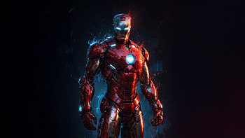 Courage Of Iron Man, iron-man, superheroes, artwork, art, digital-art, ai HD wallpaper