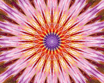 Abstract flower, pink, by cehenot, abstract, painting, art, pictura, texture, orange HD wallpaper